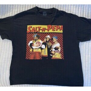 Vintage Salt N Pepa Band T-Shirt Music Tee Rap Hip Hop Retro 90s Female Group XL